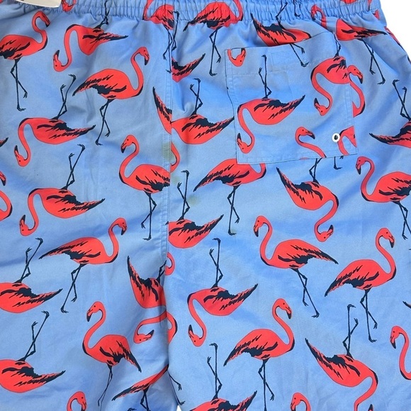 Old Navy Pink Flamingo Printed Swim UPF 40 Trunks 8 Inch Inseam - NWT with Flaw - Picture 6 of 13